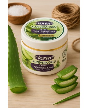 KOREN Aloevera Yoğun Nemlendirici ve Onarıcı Krem - 150 ml